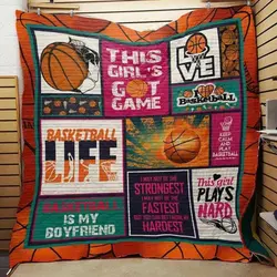 Girl Basketball Quilt Blanket Dhc05021141Td and Home Decor
