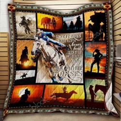 Girl Riding Horse Cl19100364Mdq Quilt Blanket and Home Decor