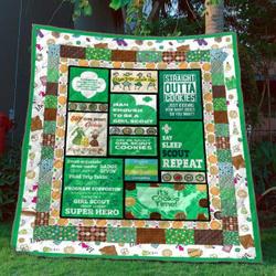 Girl Scout Cookie Quilt Blanket Yct8  Quilt and Home Decor