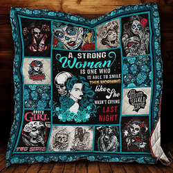 Girl Skull Quilt Blanket ABC07111626 and Home Decor