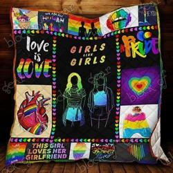 Girls Like Girls Pride Rainbow Cl19100367Mdq Quilt Blanket and Home Decor
