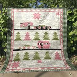 Glamping Camping Pkt200622 Quilt Blanket and Home Decor