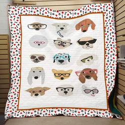 Glasses With Glasses Corgi Quilt and Home Decor