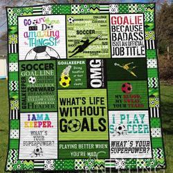 Goalkeeper 1 Blanket Th1307 Quilt and Home Decor