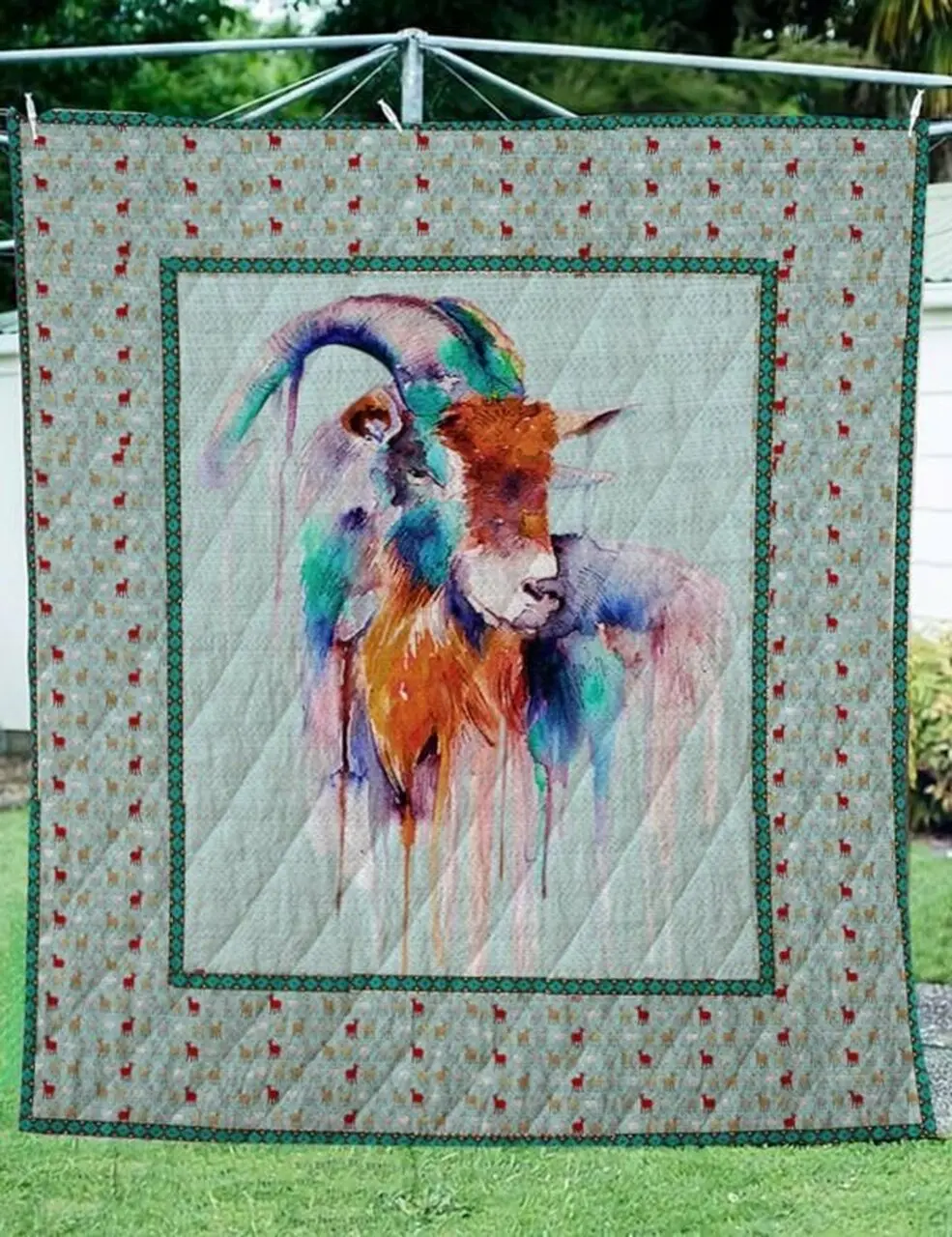 Goat Cl14100230Mdq Quilt Blanket and Home Decor