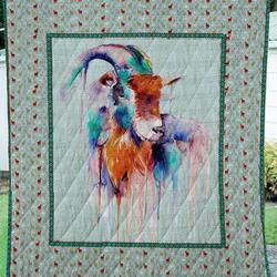 Goat Cl14100230Mdq Quilt Blanket and Home Decor