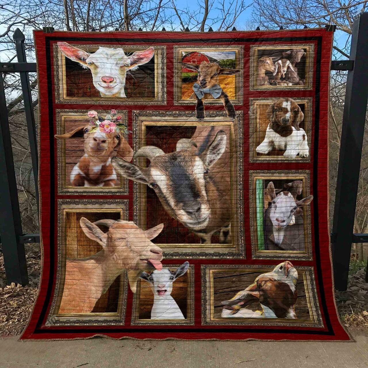 Goat Family Quilt V0208-2 Quilt and Home Decor