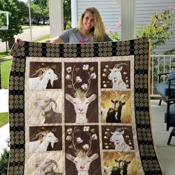 Goat King And Queen Quilt Blanket Great Customized Blanket Gifts For Birthday Christmas Thanksgiving and Home Decor