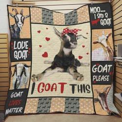 Goat Lives Matter Quilt Blanket Great Customized Blanket Gifts For Birthday Christmas Thanksgiving and Home Decor
