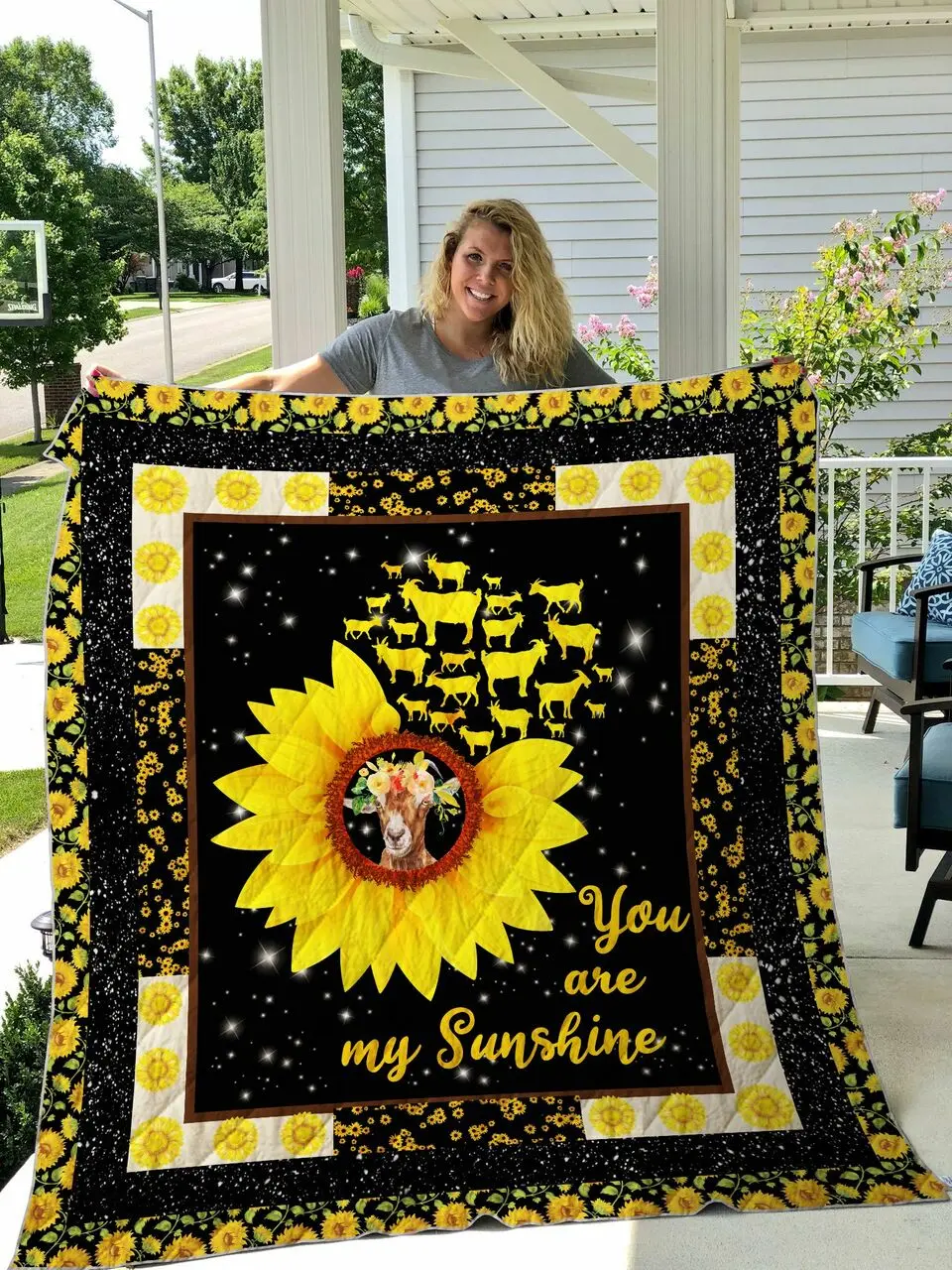 Goat Printed Quilt Blanket Dhc1501627Vt and Home Decor