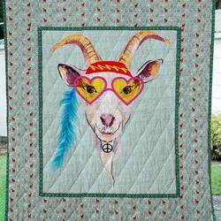 Goat Quilt Blanket Dhc1501646Vt and Home Decor