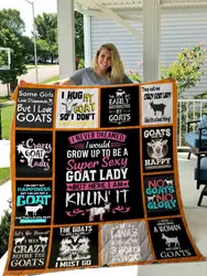 Goat Text Quilt Blanket Dhc1501446Vt and Home Decor