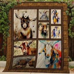 Goat Watercolor Beautiful Goat Awesome Ah Quilt Derqac and Home Decor