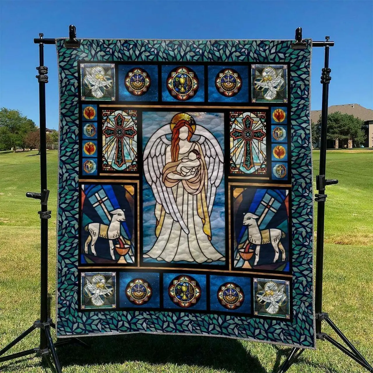 God 02 DHCLD0909 Quilt Blanket and Home Decor