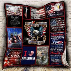 God Bless America Cl2100205Mdq Quilt Blanket and Home Decor