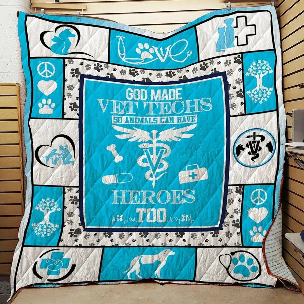 God Made Vet Techs Quilt Blanket ABC07113273 and Home Decor