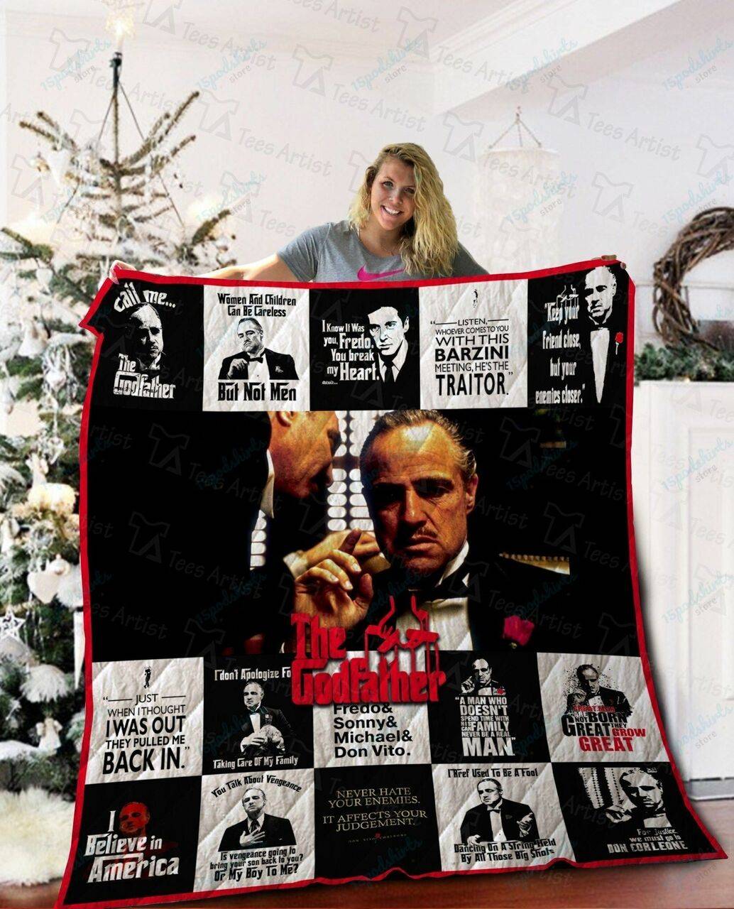 Godfather Quilt Blanket 02256 and Home Decor