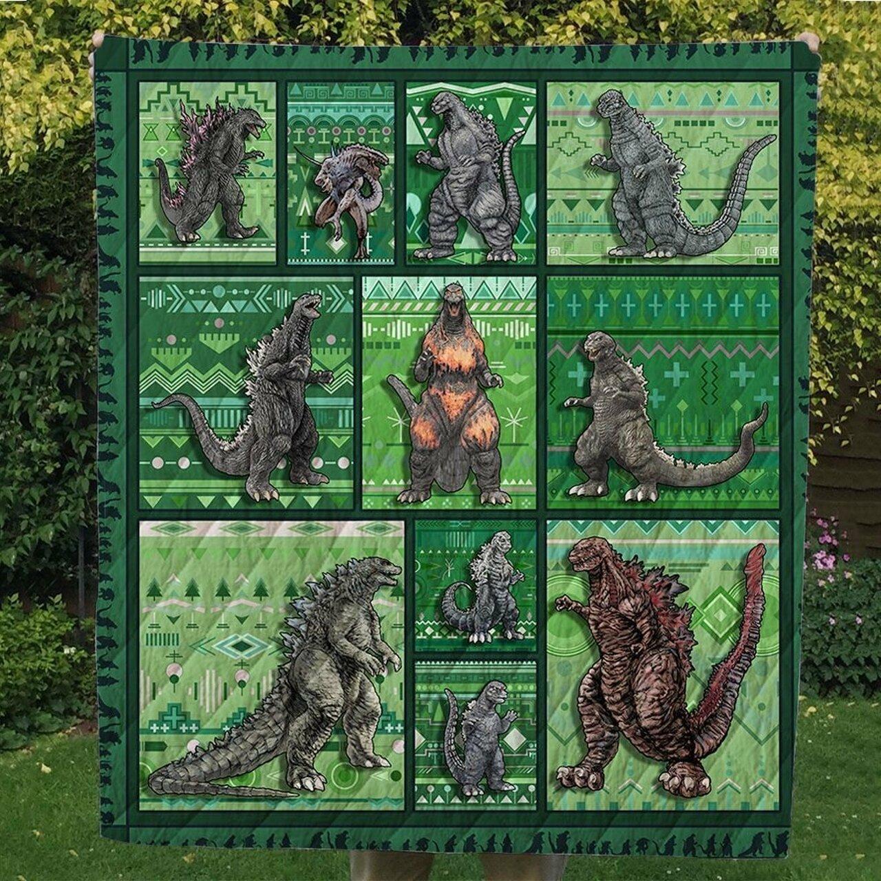Godzilla King Of The Monsters Quilt Blanket and Home Decor