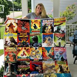 Godzilla Quilt Blanket For Fans and Home Decor