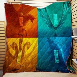 Godzilla Quilt Blanket Godzilla King Of The Monsters Quilt Gzl01  Quilt and Home Decor