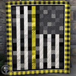 Gold Line Patterns Blanket  Quilt and Home Decor