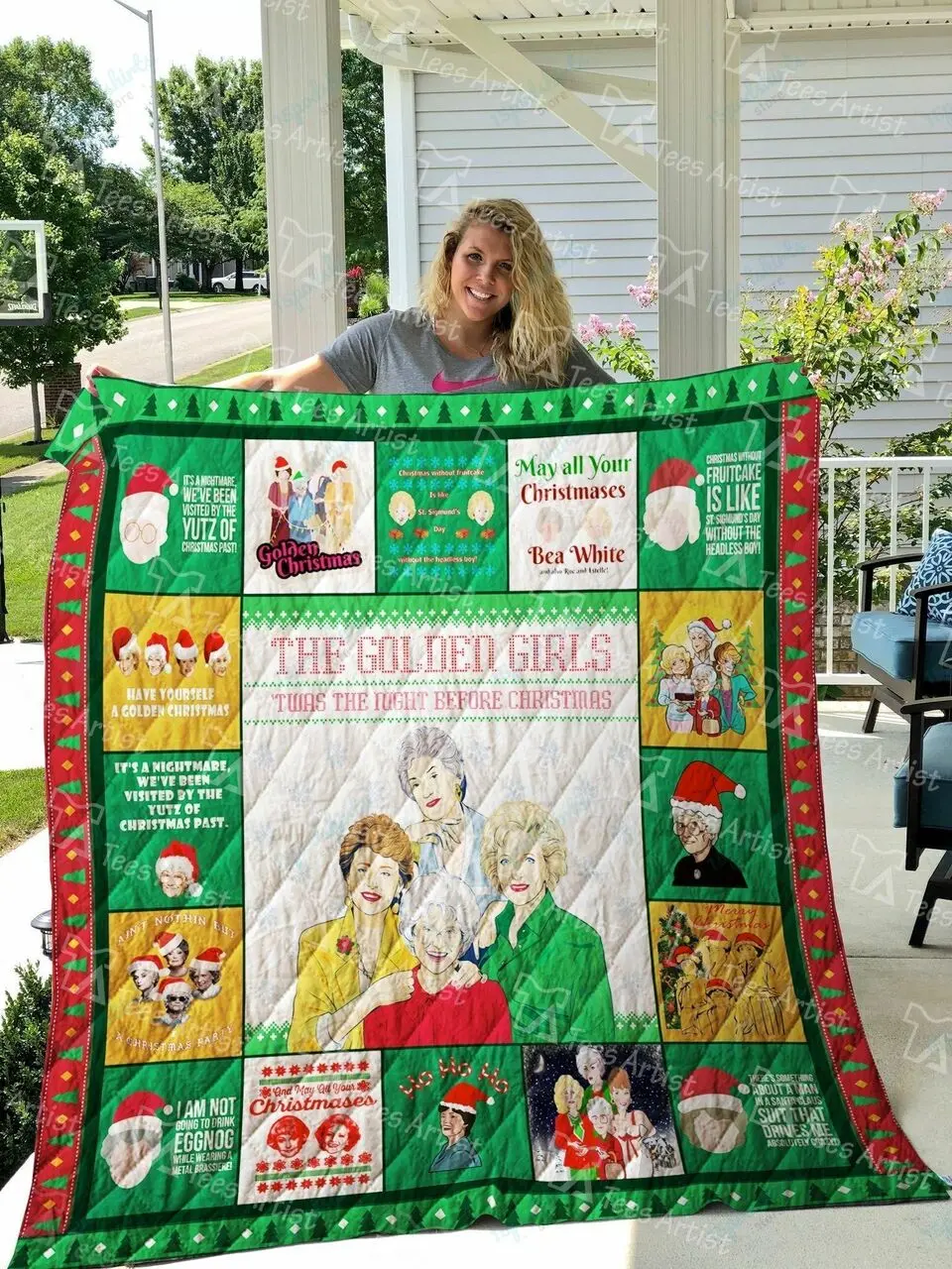 Golden Girls Quilt Blanket 01890 and Home Decor