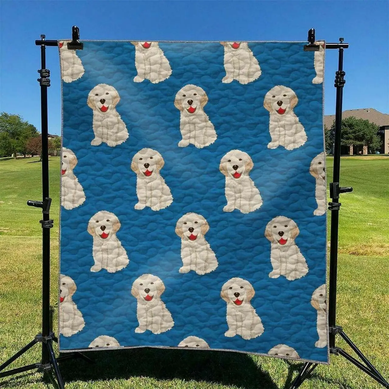 Golden Retriever Dog Hur Quilt Cysiuj and Home Decor