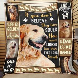 Golden Retriever Dog Quilt Blanket ABC07111847 and Home Decor