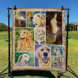 Golden Retriever Dog Td2709411 Quilt Blanket and Home Decor