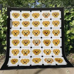 Golden Retriever HM160715 Quilt Blanket and Home Decor