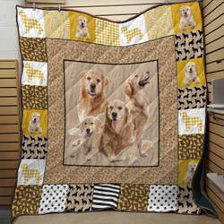 Golden Retriever Loving Dog Quilt Blanket Dhc09121874Dd and Home Decor