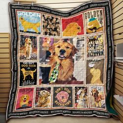 Golden Retriever Paper King Love Quilt Blanket Dhc09121910Dd and Home Decor