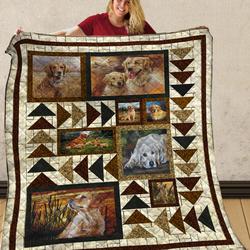 Golden Retriever Quilt Blanket C9B300504Vv and Home Decor