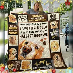 Golden Retriever Quilt Blanket Dhc1312497Vt and Home Decor