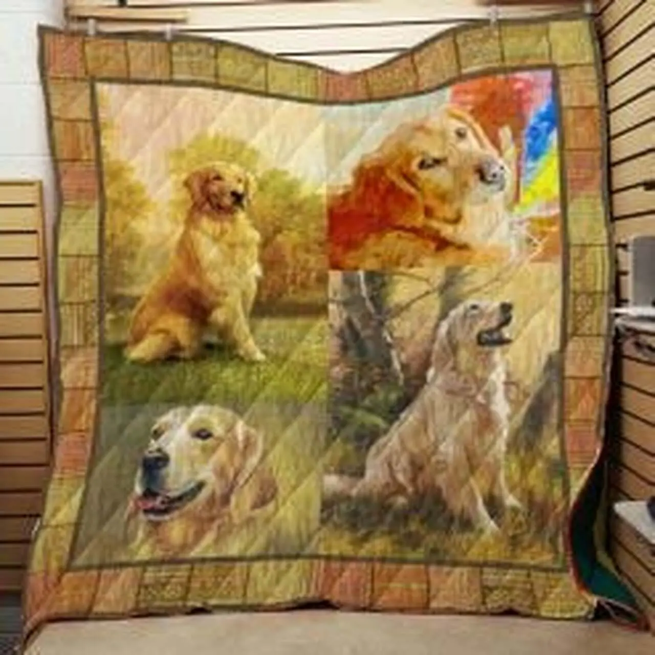 Golden Retriever Quilt Blanket Luk6Kq Dhc03011009Dd and Home Decor