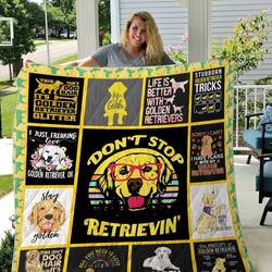 Golden Rettriever Quilt Blanket Dhc1501824Vt and Home Decor
