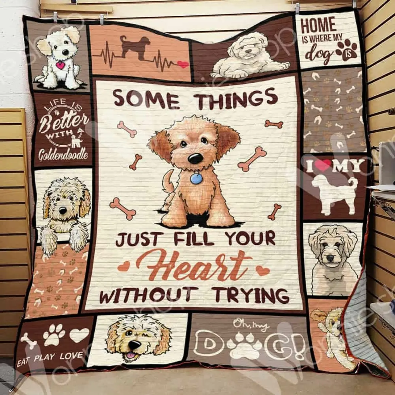Goldendoodle Dog Quilt Blanket Dhc0602525Td and Home Decor