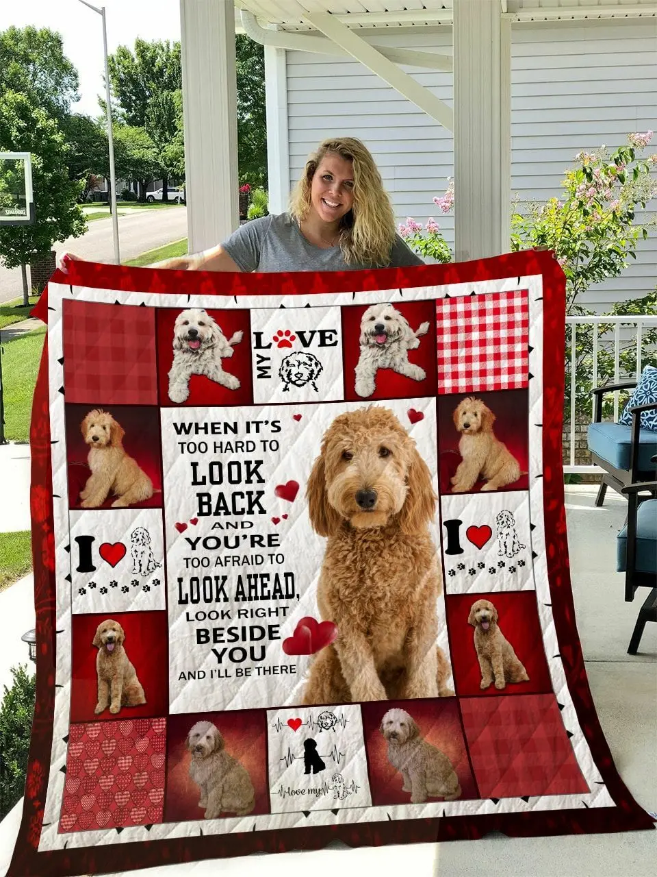 Goldendoodle Goldendoodle Beside You Quilt Blanket Dhc04011683Dd and Home Decor