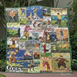 Golf Around The World Quilt Blanket Ht10  Quilt and Home Decor