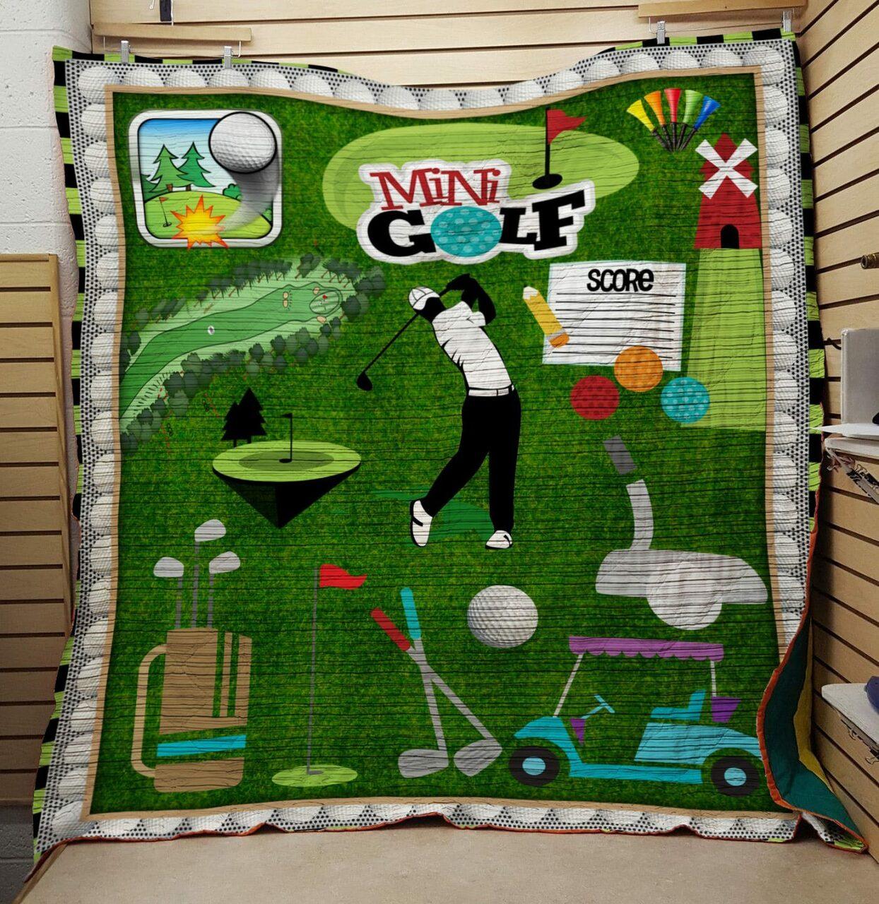 Golf Mini Quilt and Home Decor