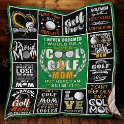 Golf Mom Cl19100374Mdq Quilt Blanket and Home Decor