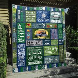 Golf Now Quilt Blanket Hp47  Quilt and Home Decor