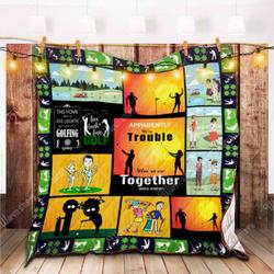 Golf Together Quilt Kb and Home Decor