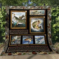 Gone Fishing Quilt Blanket Vd14  Quilt and Home Decor