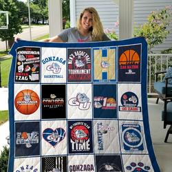 Gonzaga Basketball Quilt Blanket and Home Decor