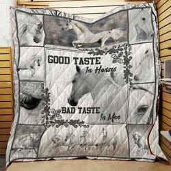 Good Taste In Horses Bad Taste In Men Quilt Blanket ABC07114039 and Home Decor