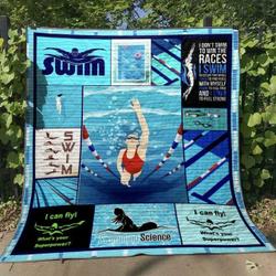 Good Things Come To Those Who Swim Quilt Blanket Vd14  Quilt and Home Decor