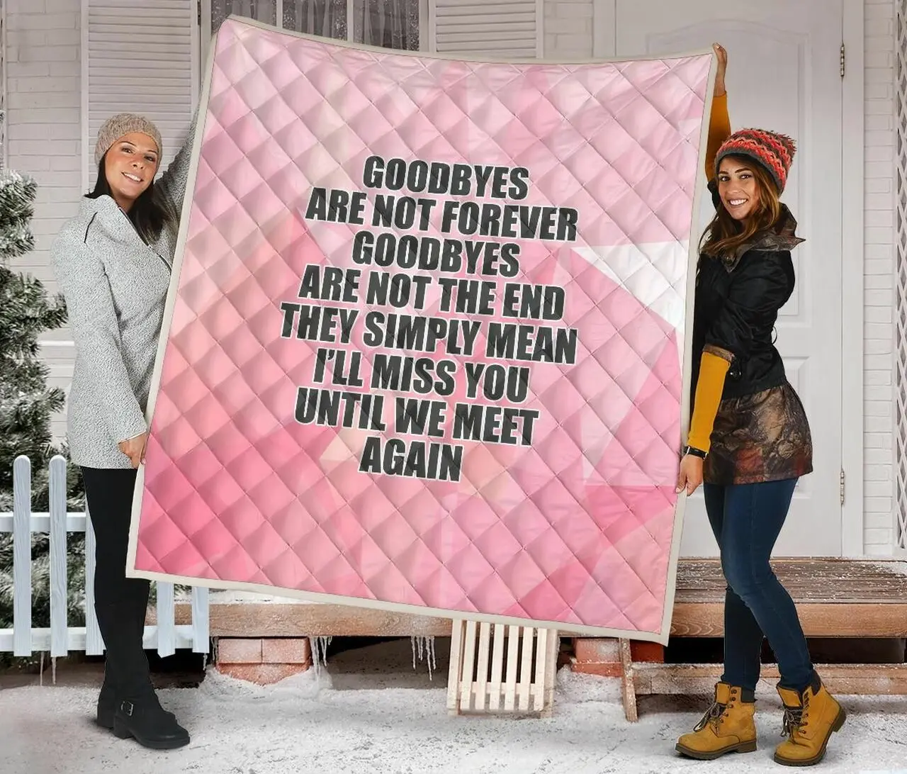 Goodbyes Are Not Forever Premium Quilt Blanket Dhc090120751Td and Home Decor