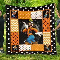 Goofy Cute Cartoon Fan Gift Idea Quilt and Home Decor
