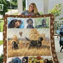 Gordon Setter Quilt Blanket Luk79D Dhc0301972Dd and Home Decor